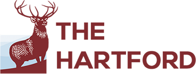 The Hartford logo that links to the The Hartford homepage in a new tab.