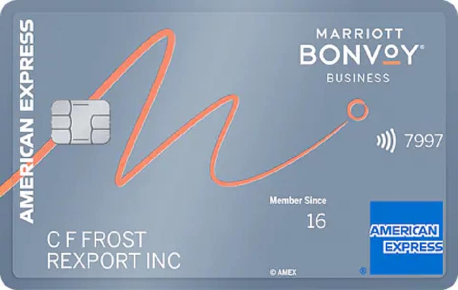 Marriott Bonvoy Business American Express Card sample.