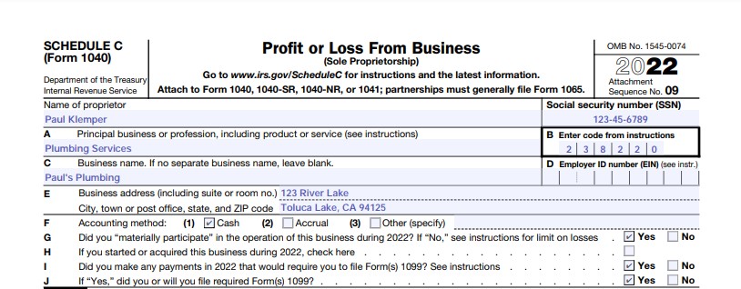 2024 form 1040 schedule c