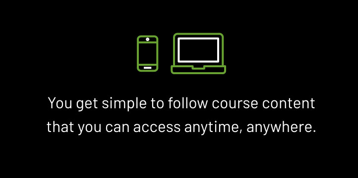 Screenshot of an icon on course access options.