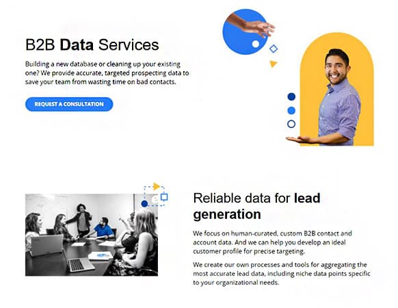 A screenshot showing EBQuickstart's data services