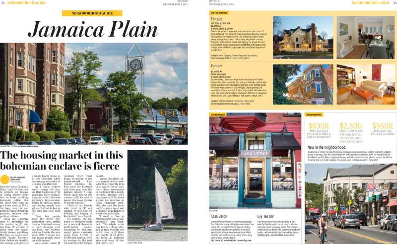 Neighborhood guide of Jamaica Plan that includes real estate housing market information.