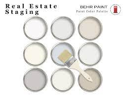 Samples of light neutral paint colors