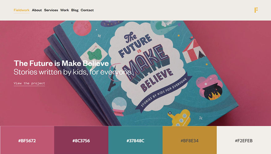 Fieldwork Website With Fun and Colorful Color Palette Web Design