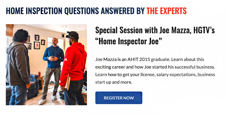 Free webinar from AHIT titled "how to become a home inspector"