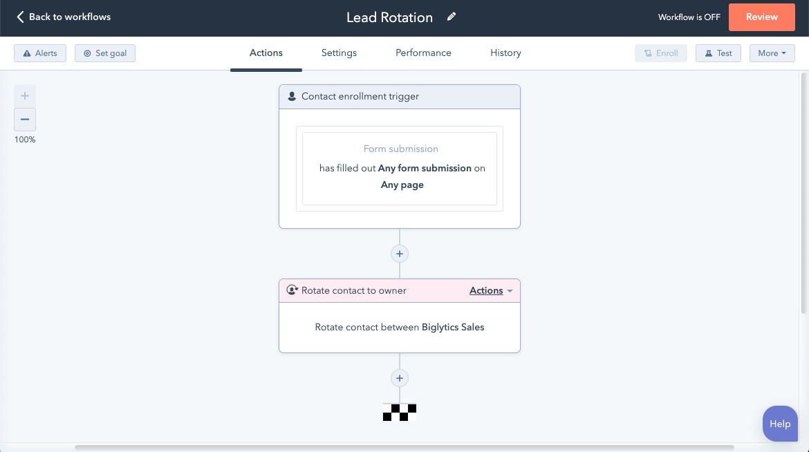 Creating lead rotation automations in HubSpot