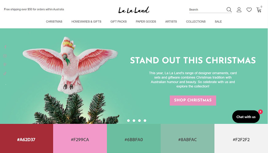 Lalaland Website With Soft Tropical Color Theme