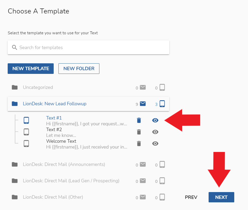 Choosing a template for your automated drip campaign.