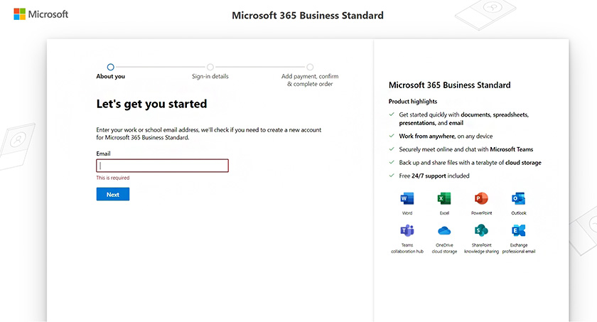 microsoft 365setup business