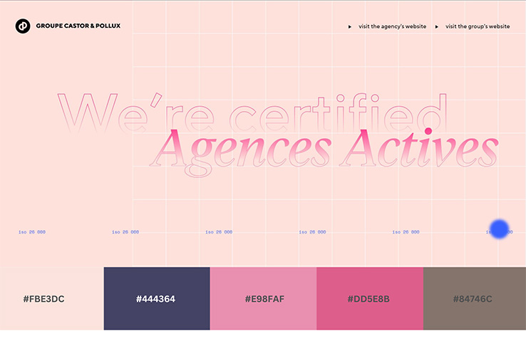 The Castor and Pollux Agency with Sweet and Minimalist Color Palette