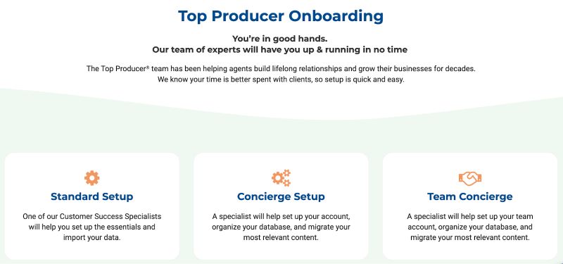 Software onboarding options. 