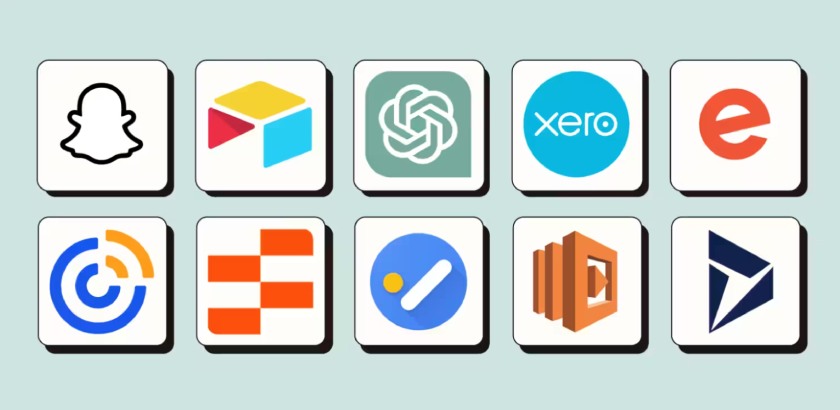 A few examples of the integrations available in Zapier.