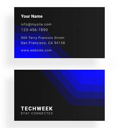 business card for a tech company designed by Wix Logo Maker