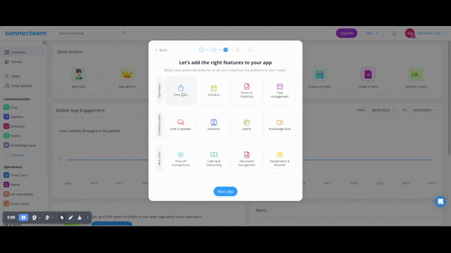Connecteam allows you to customize the features you need.