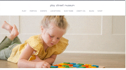 Play Street Museum's site features children at play.