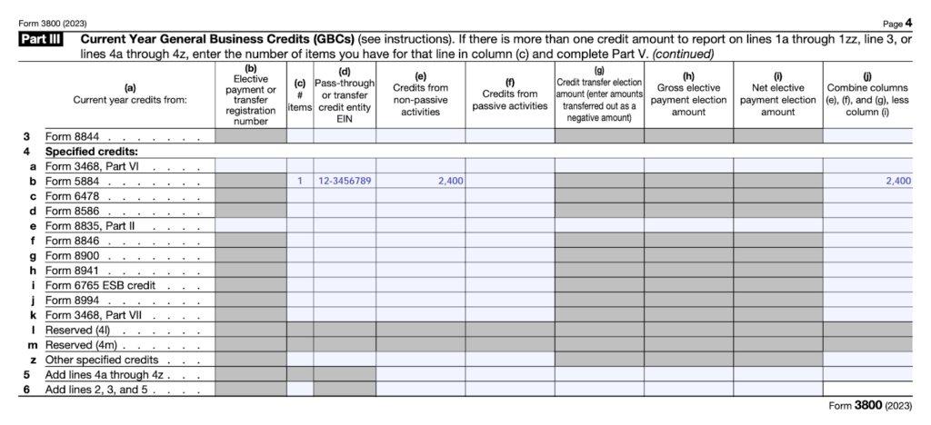 IRS Form 5884 2024 WOTC for Best Construction Projects LLC