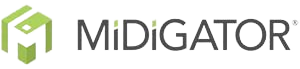 Midigator logo that links to the Midigator homepage in a new tab.