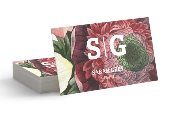 Flower background florist business card design