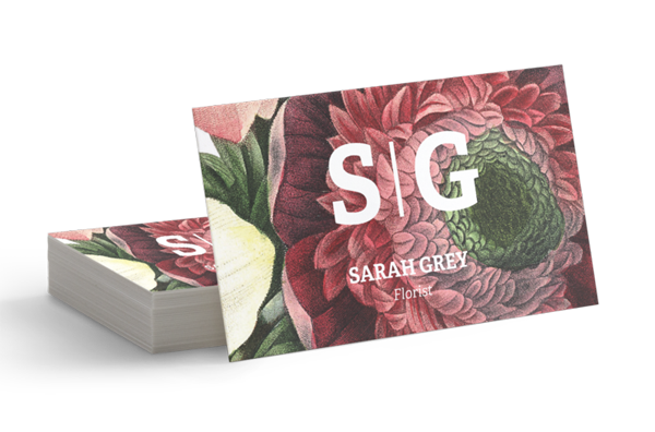 Flower background florist business card design