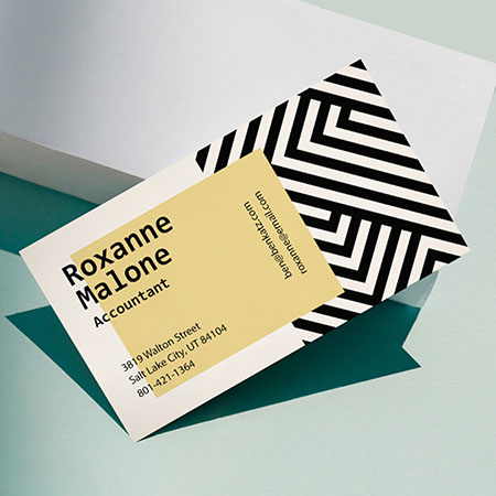 Sample business card for an accountant designed with GotPrint