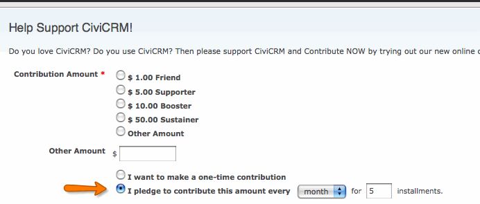 CiviCRM lets you set up, create, and monitor pledges.