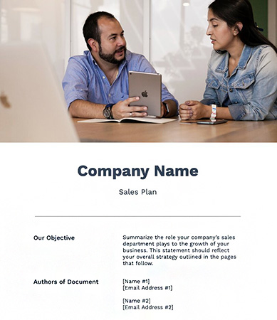 HubSpot sales plan template