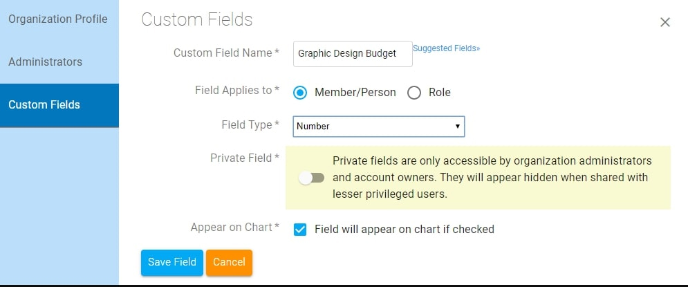Organimi can be used as a financial tracker tool by using custom fields.