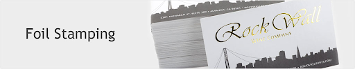 Sample of PsPrint foil stamped business cards.