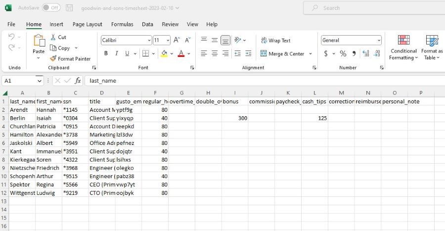 Image showing Gusto template for payroll.