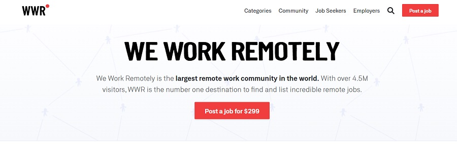 We work remotely home page.