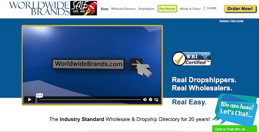 Worldwide Brands homepage.