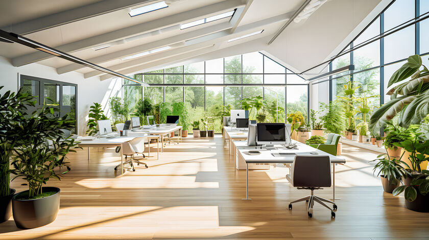 Example of a green and sustainable office space