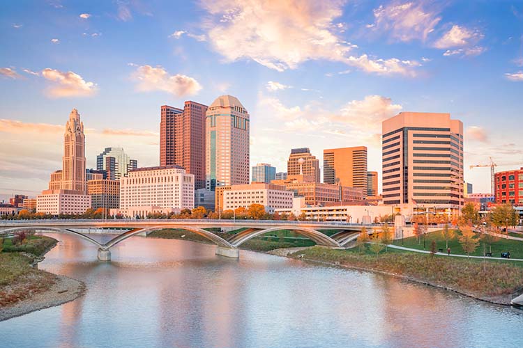 Picture of the view of downtown Columbus, Ohio skyline