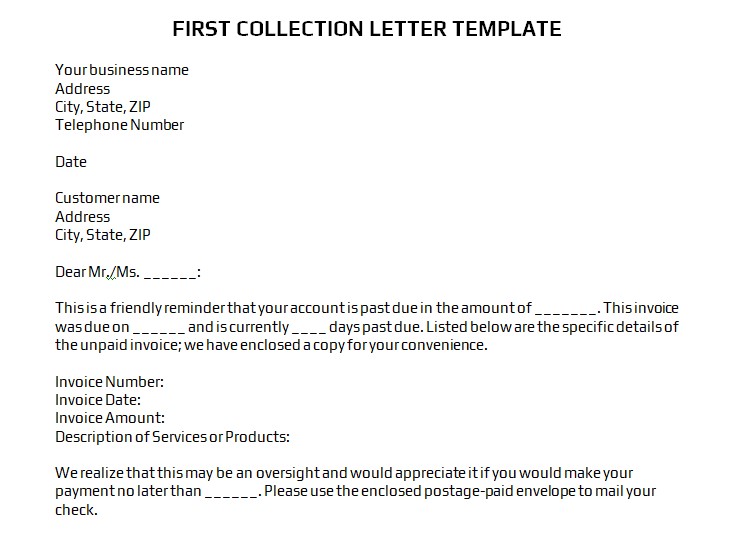 Collection Letter Templates