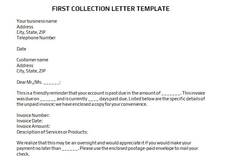 How To Write A Collection Letter Free Templates 1631