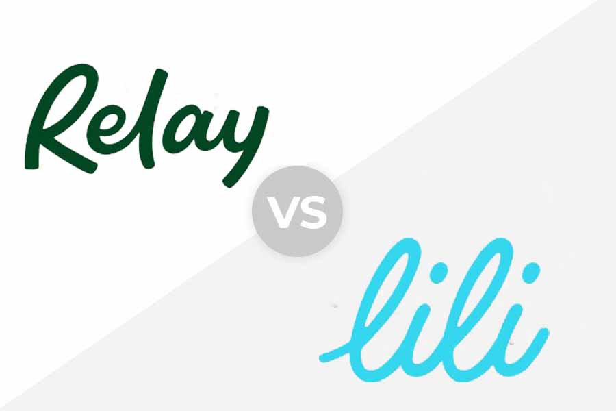 Relay vs lili business checking logo.