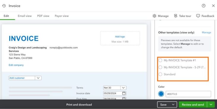 How To Customize Invoices in QuickBooks Online