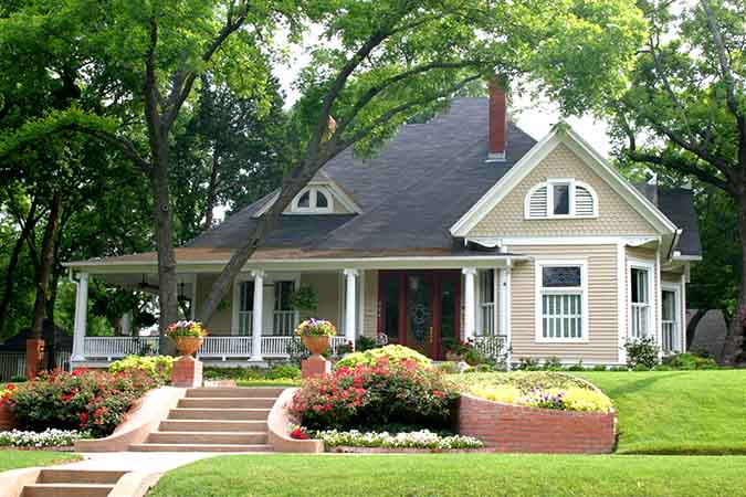 A suburban single-family home.