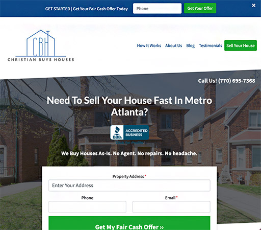 Christian Buys Houses Atlanta home page