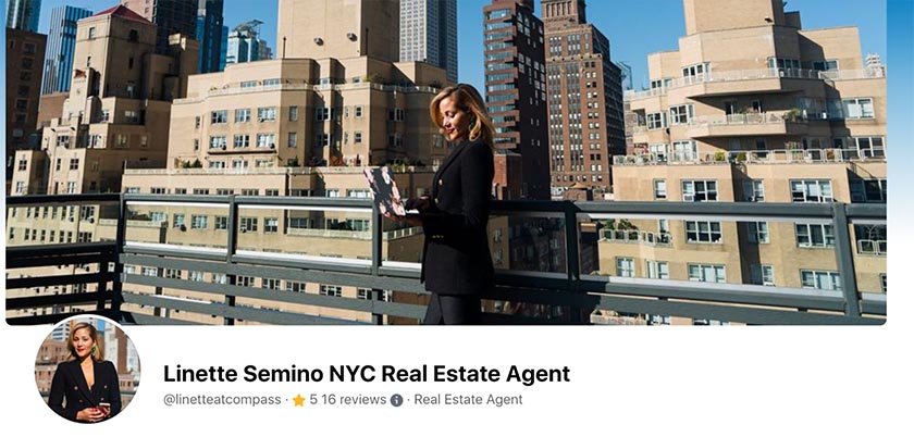 Cover image of real estate agent on rooftop of NYC apartment