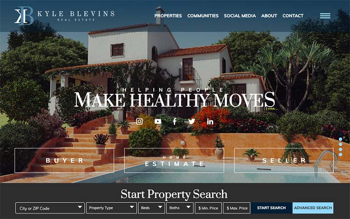 Kyle Blevins Real Estate home page