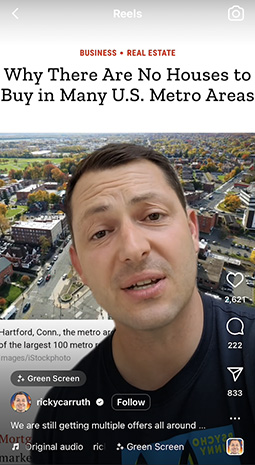 Real estate agent simple Instagram reels video