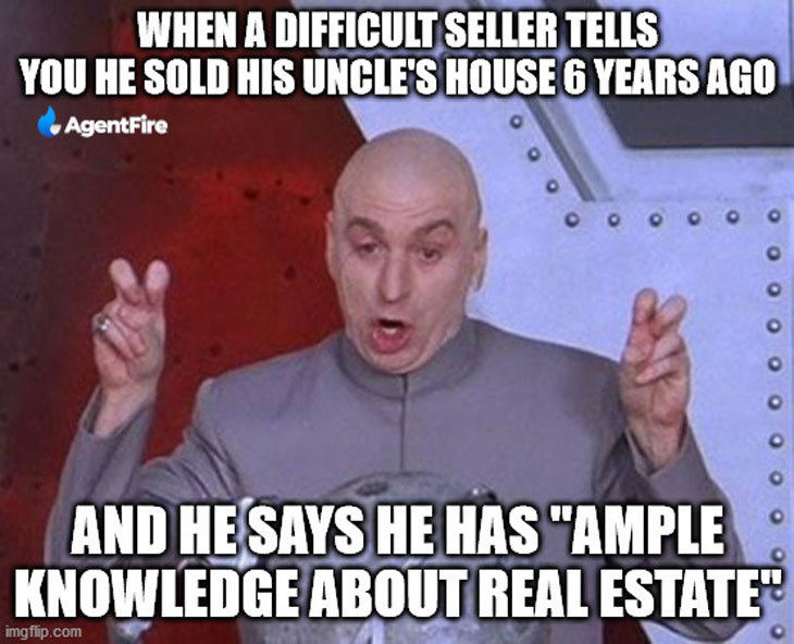 Realtor meme about selling real estate.