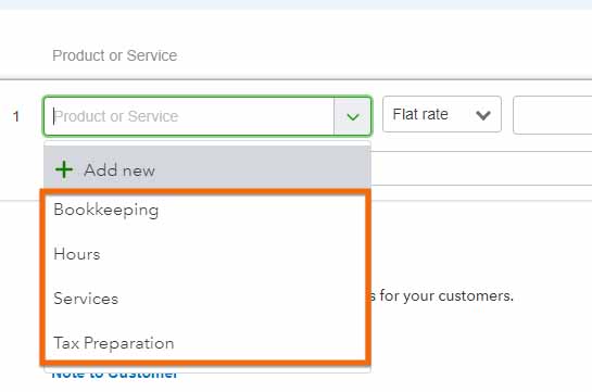 Screen showing four service items in Self-Employed to be imported to QuickBooks Online.