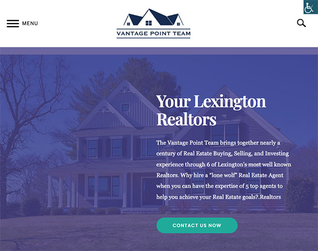 Sample real estate website without IDX search