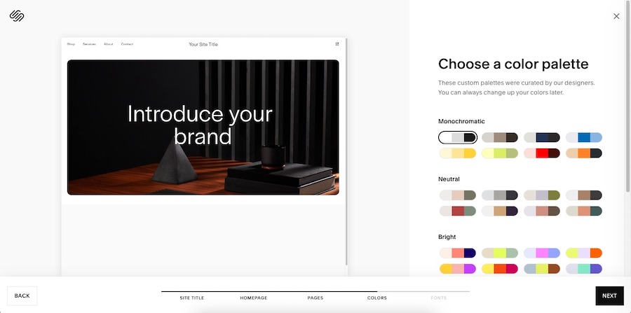 Choosing a color palette for a website from scratch