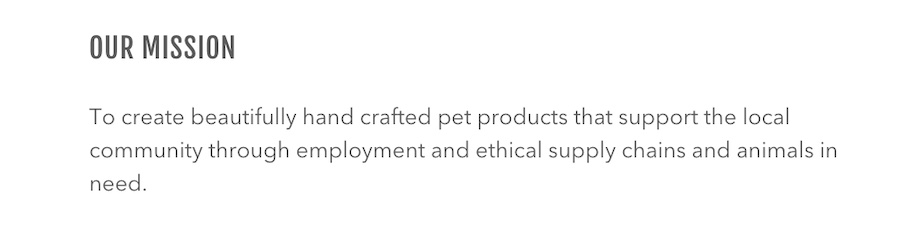 Mission Pawsible's mission statement taken from their website.