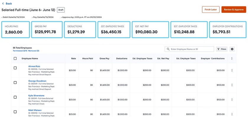 TriNet HR Platform payroll module.