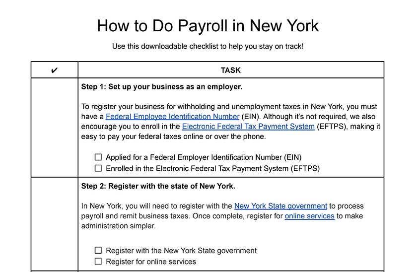 How to do payroll in New york.