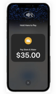 Sample Square tap to pay transaction on iPhone